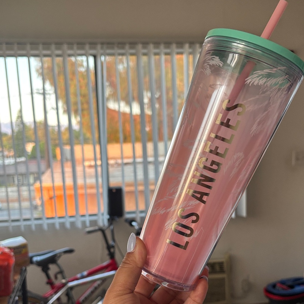 Starbucks Pink Los Angeles Tumbler with Mint Lid